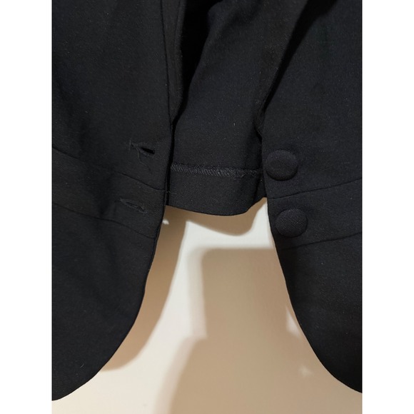 Torrid Black Womens Cropped Peplum‎ Blazer Jacket Size 0 - Picture 2 of 8